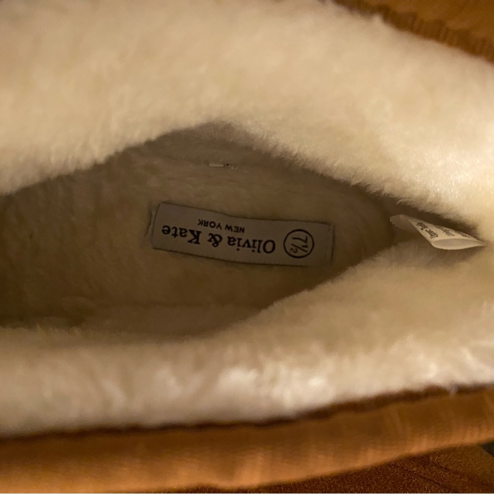 Women’s Plush-Lined Ankle Winter Boots — Chestnut Brown 7.5 never used. - Picture 3 of 5